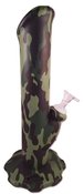 Printed 10 inches one part silicone water pipe with silicone downstem,glass bowl and ice catcher - Camo